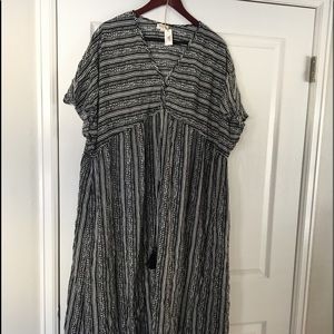 World Market Black and White Dress